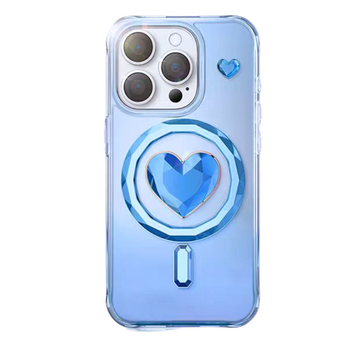 [Magsafe Compatible] Apple iPhone 15 Pro Anti-drop 3D Heart-shaped BlingBling Series Case