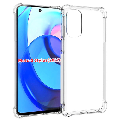 Motorola Moto Edge X30 - AirPillow Cushion Transparent Soft Clear TPU Four Corners Protective Case With 2PC 9H Tempered Glass Screen Protector