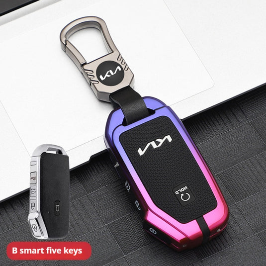 Kia Zinc Alloy + Silicone Car Key Fob Case Cover For K5, Seltos, Sportage, Sorento, Cerato, Ceed, Niro EV, Telluride, Soul, Proceed - i-Station Mobile Phone & Electronic Device Repair and Accessories