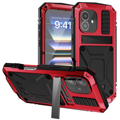 [Magsafe Compatible] Apple iPhone 12/Pro/Max - Metal Full Coverage Waterproof Heavy Duty Series Case With Stand - i-Station Mobile Phone & Electronic Device Repair and Accessories