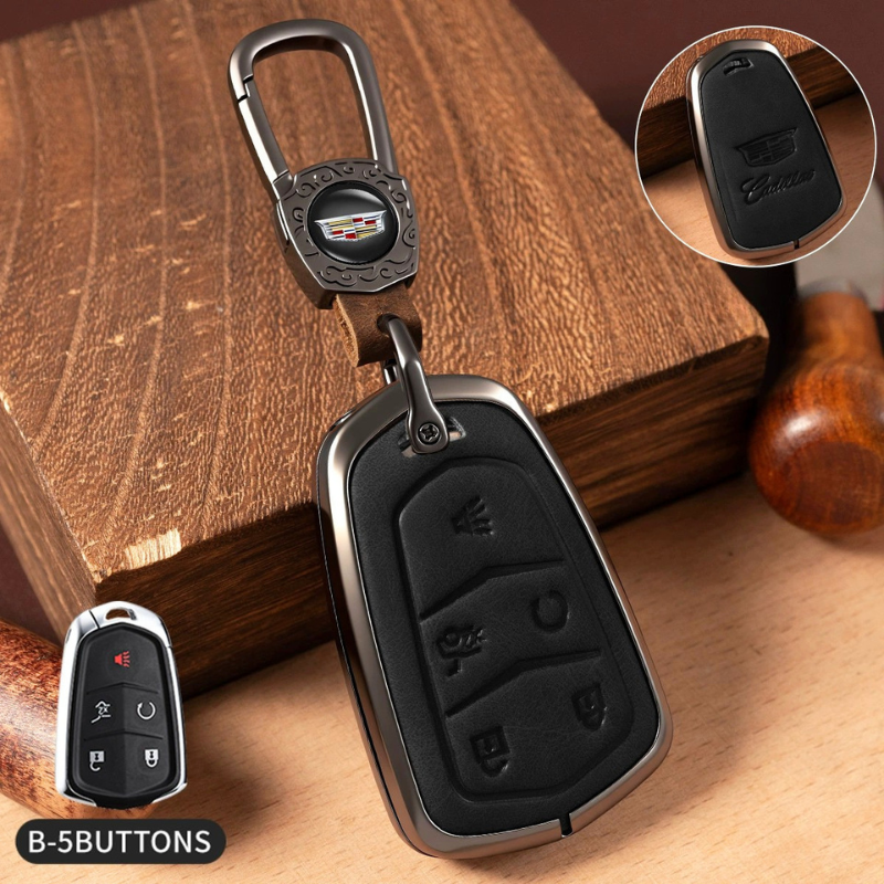 Load image into Gallery viewer, Cadillac Crazy Horse Leather Car Key Fob Case Cover For XT5, XT4, XT6, CT4, CT5, CT6, ATS-L, XTS, TS-L - i-Station Mobile Phone &amp; Electronic Device Repair and Accessories
