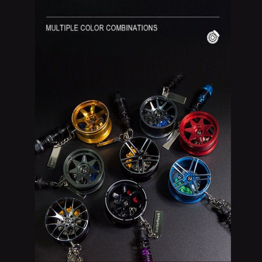 Q5T Wheel Hub Style Car Rearview Mirror Pendant Stylish High-End Vehicle Interior Accessory - i-Station Mobile Phone & Electronic Device Repair and Accessories