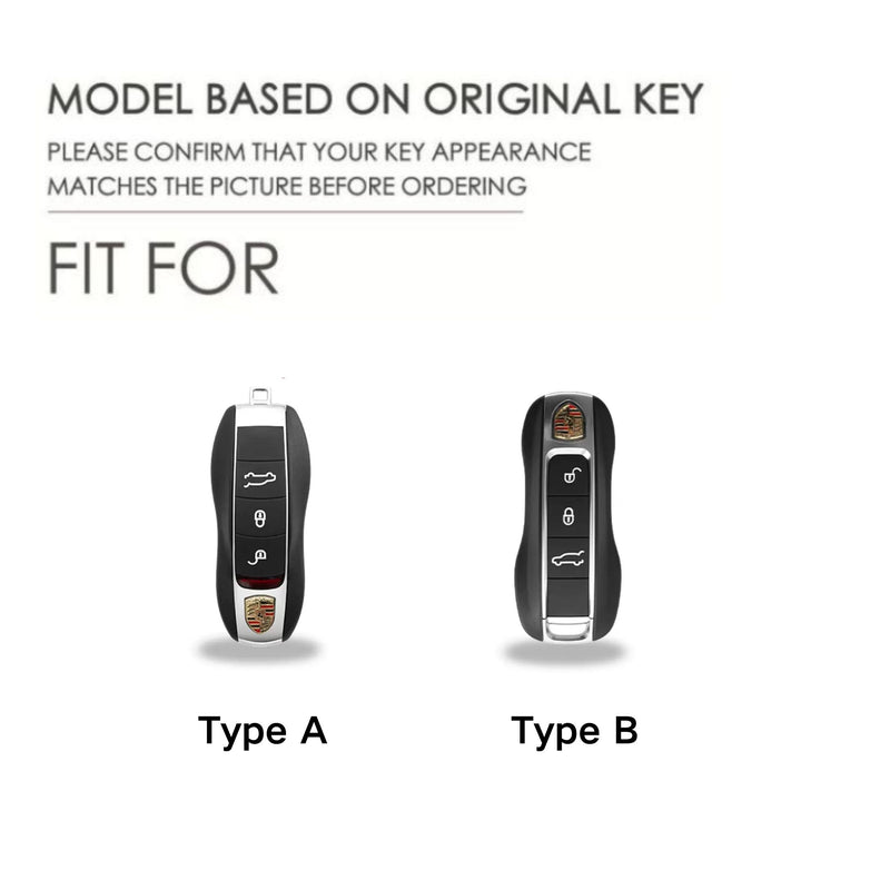 Load image into Gallery viewer, Porsche Handcrafted Genuine Leather Car Key Fob Case Cover For Macan, 718, Panamera
