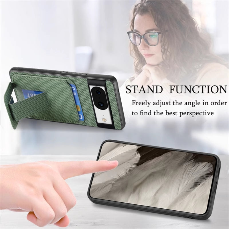 Load image into Gallery viewer, [With Card Slot] Google Pixel 9/Pro/Pro XL - PU Leather + TPU 2 in 1 Card Holder Foldable Stand Phone Case
