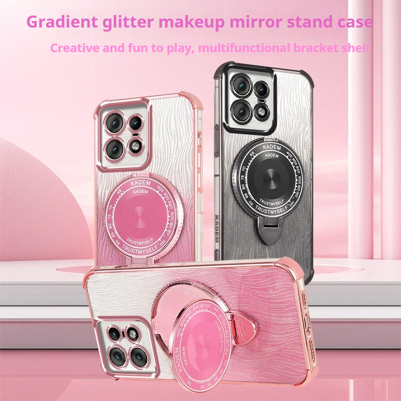 Load image into Gallery viewer, [Built-in Mirror Bracket][Magsafe Compatible] Motorola Moto Edge 50 Pro/Fusion/Ultra Electroplated Glitter Shockproof Blingbling Series Case With Big Camera Hole
