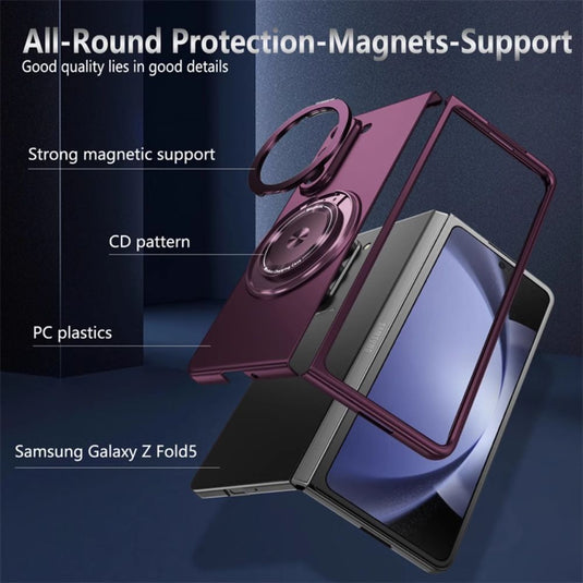 [Magsafe Compatible] Samsung Galaxy Fold 4 (SM-F936) - Wireless Charging 360-Degree Rotating Stand Series Case