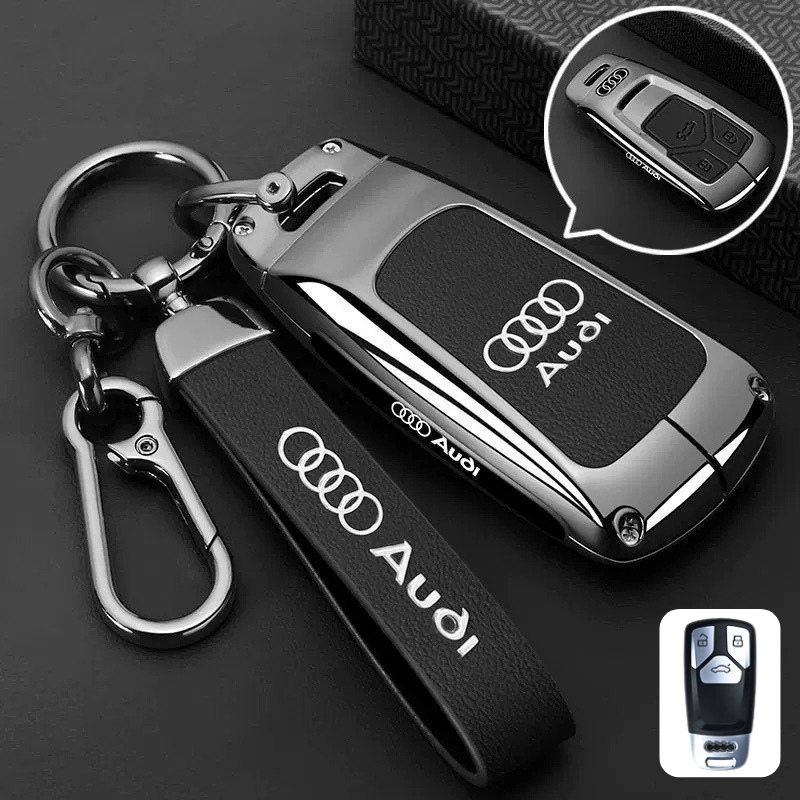 Load image into Gallery viewer, Audi Premium Leather Protection Car Key Fob Case Cover For A3, A4, A5, A6, Q2, Q3, Q5, Q7, Q8, e-tron - i-Station Mobile Phone &amp; Electronic Device Repair and Accessories
