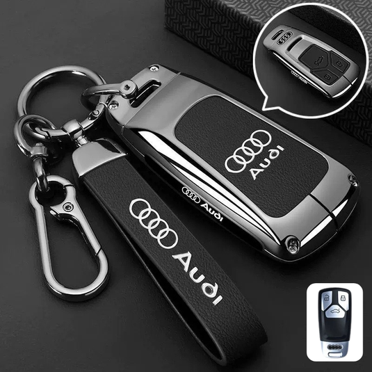 Audi Premium Leather Protection Car Key Fob Case Cover For A3, A4, A5, A6, Q2, Q3, Q5, Q7, Q8, e-tron - i-Station Mobile Phone & Electronic Device Repair and Accessories