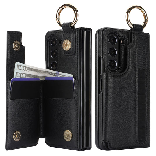 [With Card Slot] Samsung Galaxy Z Fold 5 (SM-F946) - Business PU Leather Wallet Series Case