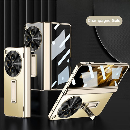 OPPO Find N3 (CPH2499) - Electroplated Frame All-in-One Case and Film Stand Series Case