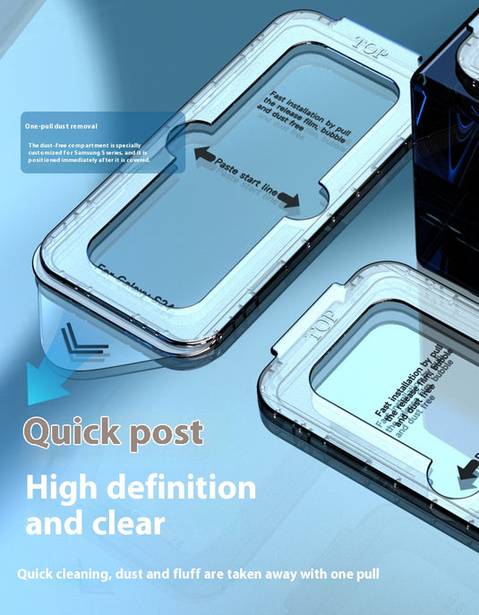 [Easy Installation Kit] Samsung S24 /Plus/Ultra - Auto Dust-Elimination Installation Full Covered 9D Tempered Glass Screen Protector