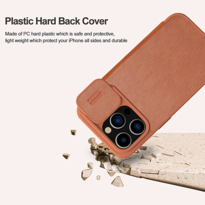 Load image into Gallery viewer, Apple iPhone 15 /Plus/Pro/Max - NILLKIN Qin Pro Series Flip Camera Cover Design Leather Phone Case
