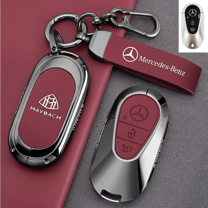 Load image into Gallery viewer, Maybach Premium Leather Protection Car Key Fob Case Cover For GLS480, S480, S580, S680, GLS600 - i-Station Mobile Phone &amp; Electronic Device Repair and Accessories
