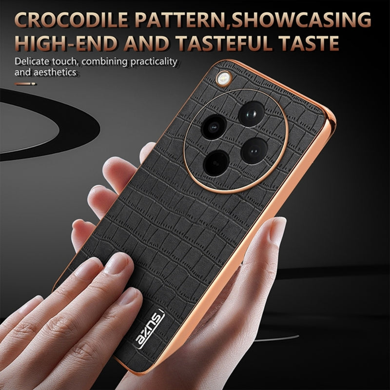 Load image into Gallery viewer, OPPO Find X7/Ultra - Electroplated Frame Crocodile Texture Full-Coverage Shockproof Phone Case
