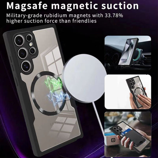 [Magsafe Compatible] Samsung Galaxy S21 SM-G991/Ultra SM-G998/Plus SM-G996/FE SM-G990 Clear Full Cover Essentials Series Case With PET Screen Protector