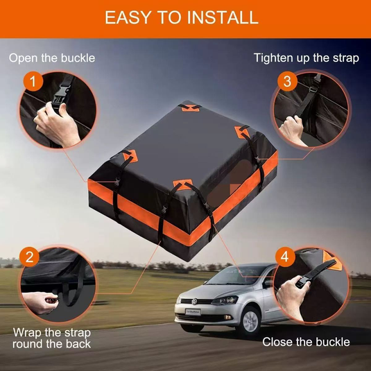 Waterproof Car Rooftop Cargo Bag – 420D Oxford Cloth, Foldable Heavy-Duty Roof Storage Carrier