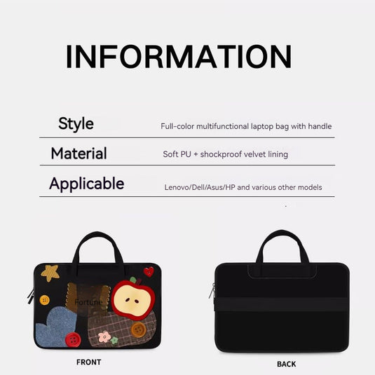 Apple MacBook Air 13.3″ (2020–2023) Multifunctional Cartoon Soft Shockproof Laptop Bag