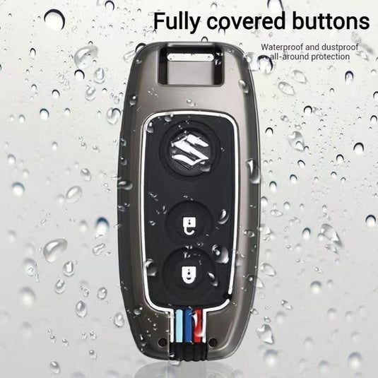 Suzuki Metal Shell & Soft Silicone Full Protection Car Key Fob Case Cover For Swift, Vitara, S-Cross, SX4