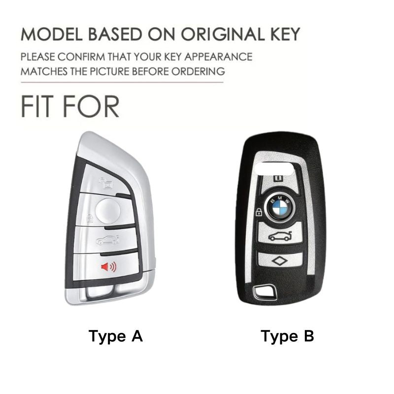 Load image into Gallery viewer, BMW Zinc Alloy + Leather Protection Car Key Fob Case Cover For 1, 2, 3, 5, 7 Series, X3, X5, X6
