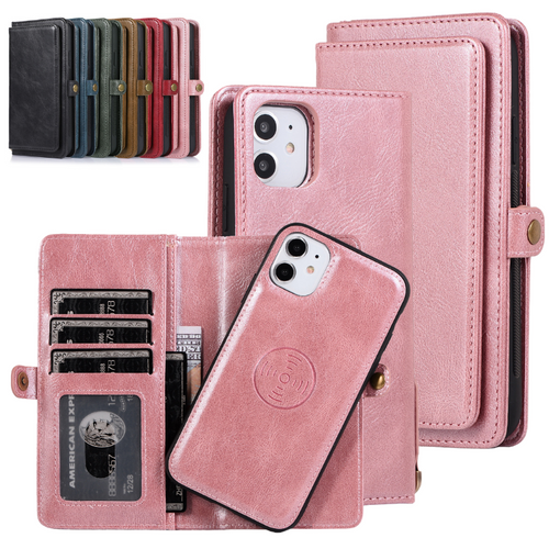 [With Card Slot] Apple iPhone 16/Pro/Pro Max/Plus Multi-Functional Leather 2-in-1 Wallet Series Case