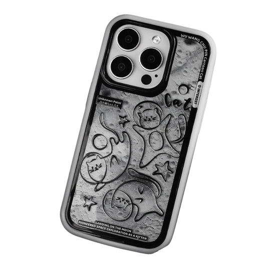 Apple iPhone 16/Pro/ Pro Max Manga cat design style Shockproof Fashion Series Case