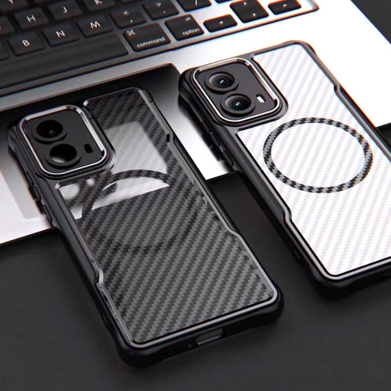 Load image into Gallery viewer, Motorola Moto Edge 2024 Heat-Dissipating Frosted Carbon Fiber Hard Essentials Series Case
