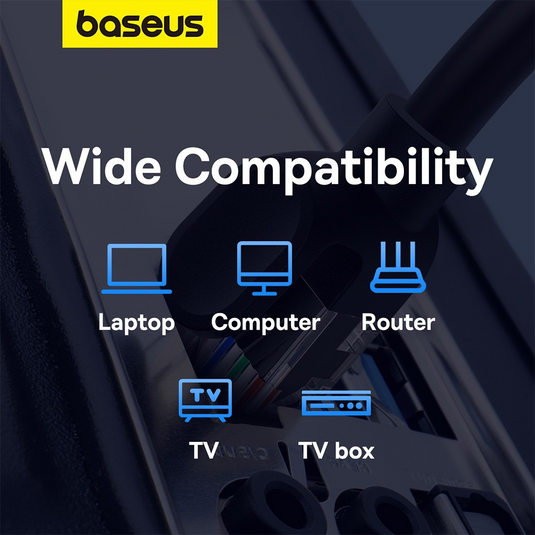 Baseus High Speed CAT6 Gigabit Ethernet Cable 5M - Galaxy Blue - i-Station Mobile Phone & Electronic Device Repair and Accessories