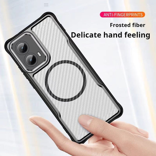 Motorola Moto Edge 2024 Heat-Dissipating Frosted Carbon Fiber Hard Essentials Series Case