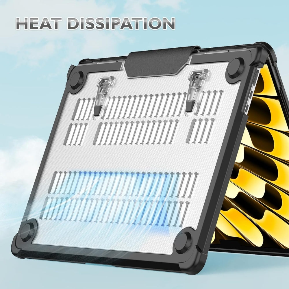 MacBook Air 15.3" M2 & M3 2023 & 2024 (A2941 & A3114) - Full Coverage Shockproof Foldable Stand Protective Case - i-Station Mobile Phone & Electronic Device Repair and Accessories