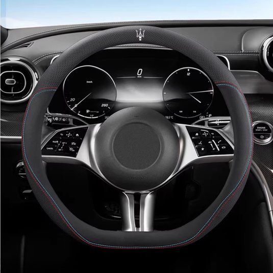 Maserati Nappa Leather Breathable Steering Wheel Cover for Quattroporte, Ghibli, Levante, MC20 - i-Station Mobile Phone & Electronic Device Repair and Accessories