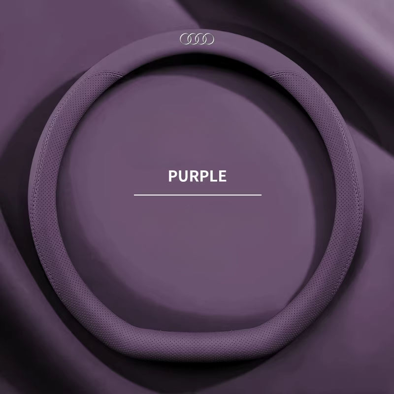 Load image into Gallery viewer, Audi Genuine Leather Breathable Steering Wheel Cover for Q5L, A4L, A6L, A3, A5, A7, A8, Q3, Q7, Q8
