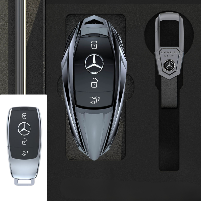Load image into Gallery viewer, Mercedes Benz Mecha Style Zinc Alloy Car Key Fob Case Cover For Benz A, B, C, E, S, G-Class, GLA, GLB, GLC, GLE, GLS, CLA, CLS, EQC - i-Station Mobile Phone &amp; Electronic Device Repair and Accessories
