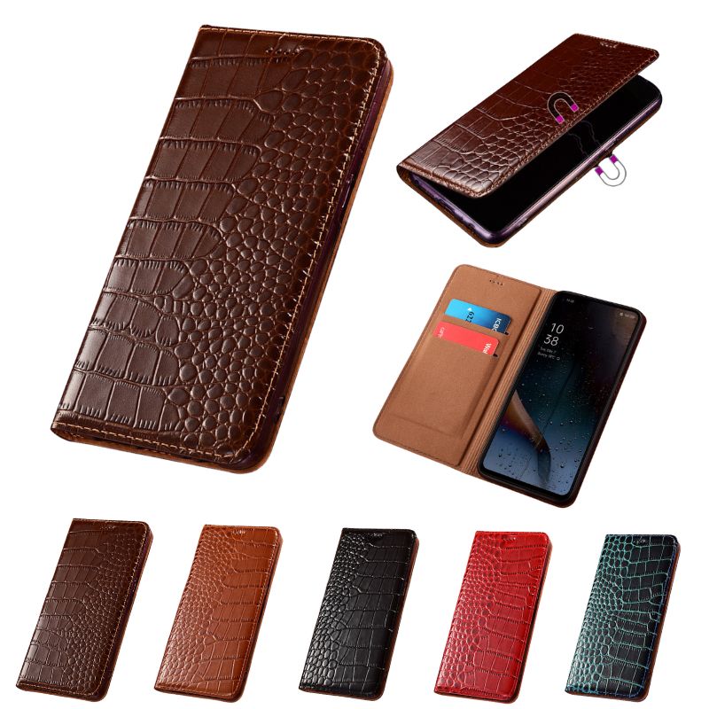 Load image into Gallery viewer, [With Card Slot] Nokia G42 - Genuine Leather Crocodile Pattern Wallet Series Stand Case
