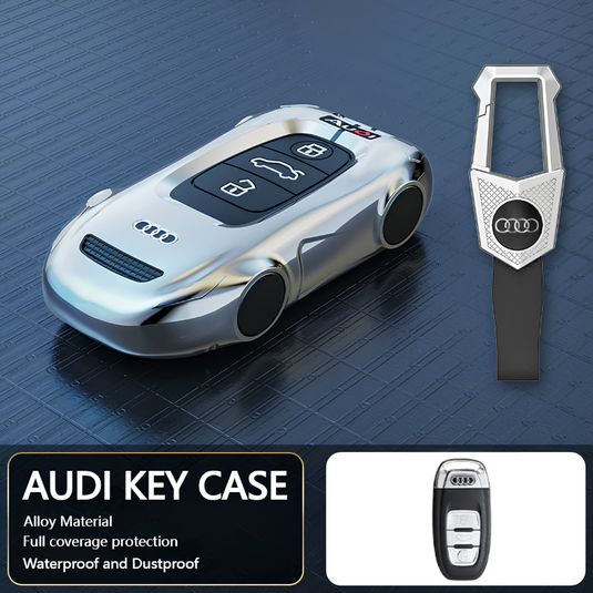 Audi Zinc Alloy Silicone Car Key Fob Case Cover For A3, A4, A5, A6, A8, Q2, Q5, Q7, Q8, e-tron - i-Station Mobile Phone & Electronic Device Repair and Accessories