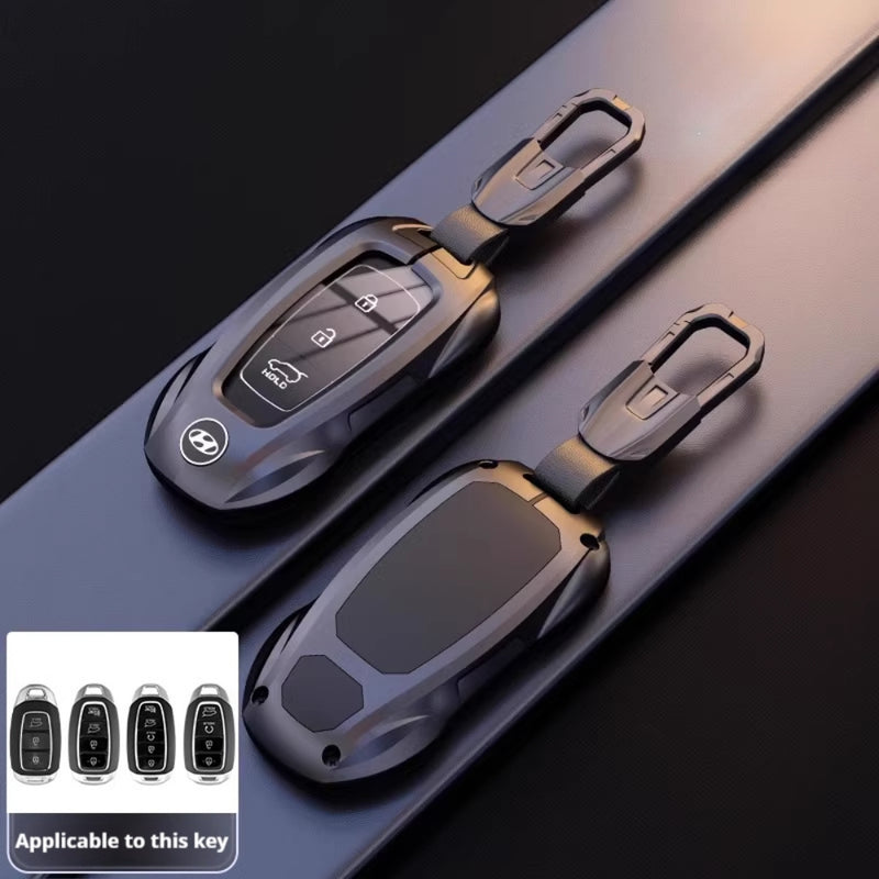 Load image into Gallery viewer, Hyundai Stylish Metal Car Key Protective Case For Tucson, Sport, Elantra, Santa Fe, ix35, ix25
