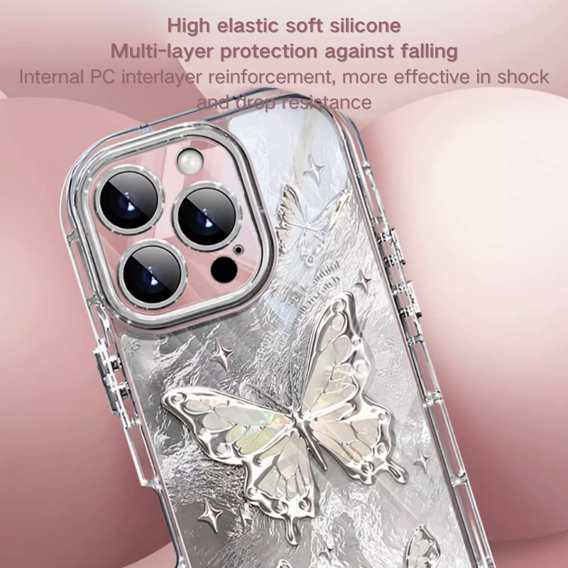 Load image into Gallery viewer, Apple iPhone 15/Plus/Pro/Pro Max Premium Butterfly Anti-drop BlingBling Series Case
