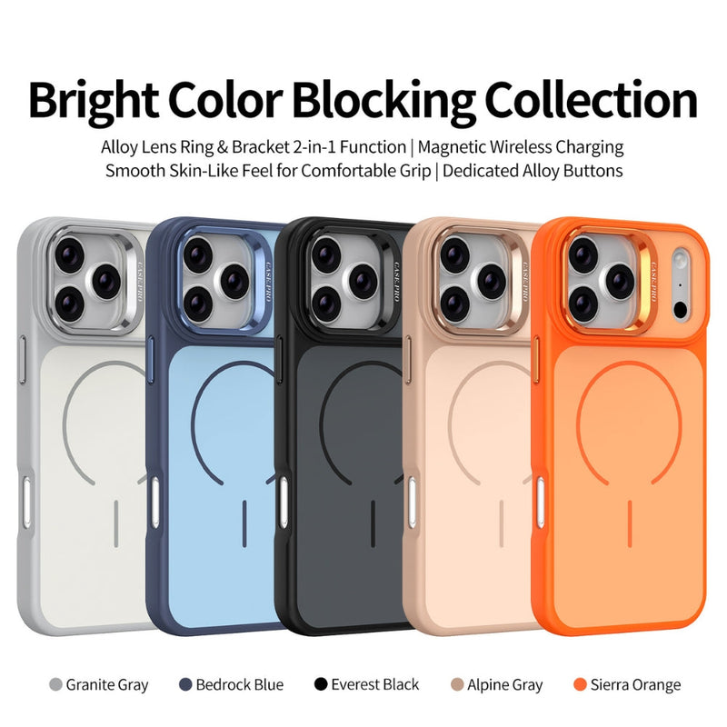 Load image into Gallery viewer, Apple iPhone 18 Pro Max - Bright Color Contrast Skin-feel Camera Bracket Magsafe Phone Case - Polar Tech Australia
