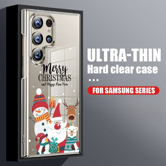 [Magsafe Compatible] Samsung Galaxy S24/Plus/Ultra - Santa Claus Reindeer Penguins Snowmen Christmas Series Transparent Case