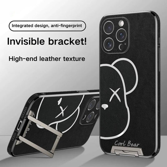 [Pull-Out Bracket] Apple iPhone 14/Plus/Pro/Max - Anti-Fingerprint Ultra-Thin Phone Case