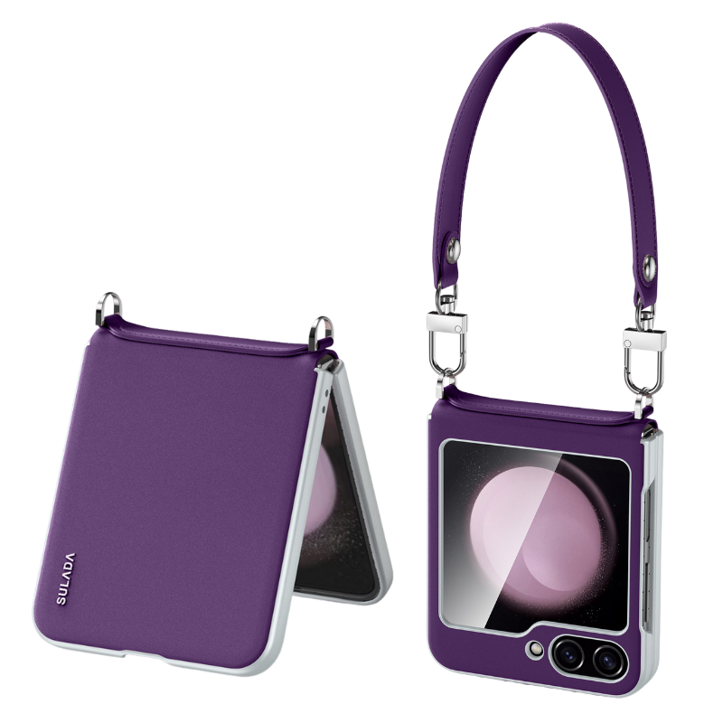 [With Lanyard] Samsung Galaxy Z Flip6 SM-F741 Folding Liquid Leather Anti-fouling Case - i-Station Mobile Phone & Electronic Device Repair and Accessories