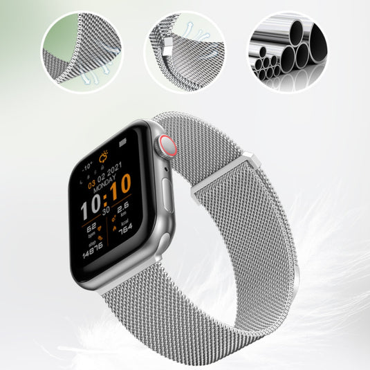 Apple Watch Series 1/2/3/4/5/6/SE/7/8/9/10/Ultra - Metal Clasp Magnetic Round Head Watch Band