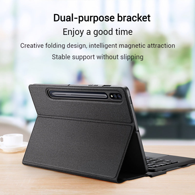Load image into Gallery viewer, [Detachable] Samsung Galaxy Tab S10 FE Plus (2025) 13.1&quot; - Magnetic Touchpad Wireless Keyboard Case
