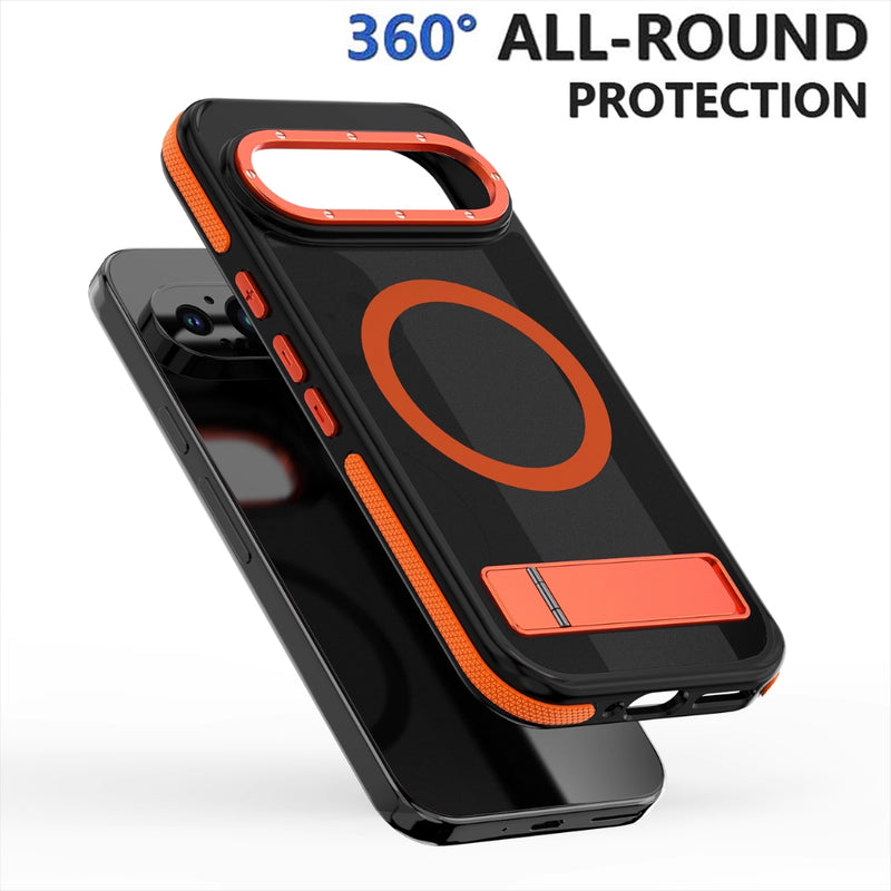 Load image into Gallery viewer, Google Pixel 9/Pro/Pro XL - TPU + Acrylic 2 in 1 Integrated Shockproof Magnetic Stand Case
