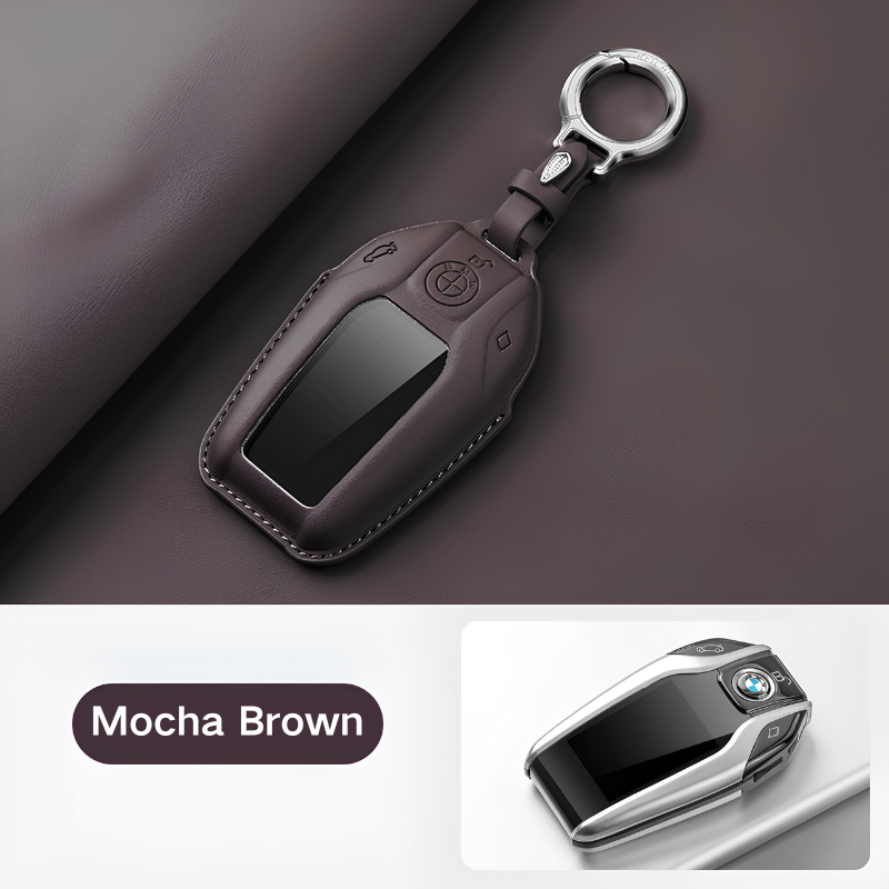 Load image into Gallery viewer, BMW Leather Car Key Fob Case Cover For 1, 2, 3, 5, 7 Series, X1, X3, X5, X6, X7, ix1, ix40, ix50, i8 - i-Station Mobile Phone &amp; Electronic Device Repair and Accessories
