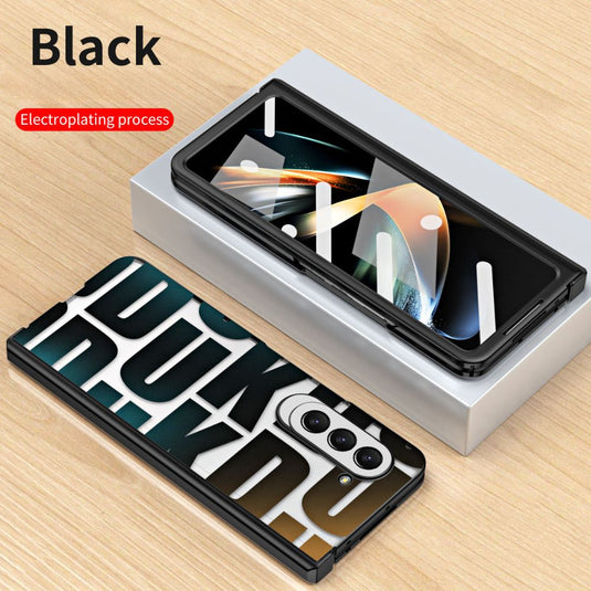 [With Phone Film] Samsung Galaxy Z Fold 5 5G (SM-F946B) - Fashion Electroplating Transparent Drop Proof Essentials Series Case