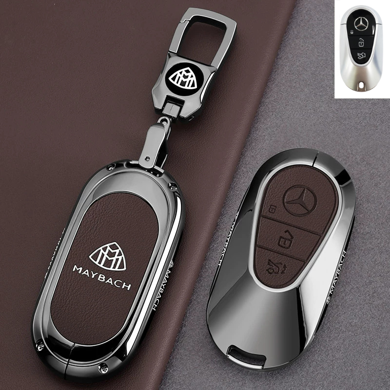 Load image into Gallery viewer, Maybach Premium Leather Protection Car Key Fob Case Cover For GLS480, S480, S580, S680, GLS600 - i-Station Mobile Phone &amp; Electronic Device Repair and Accessories
