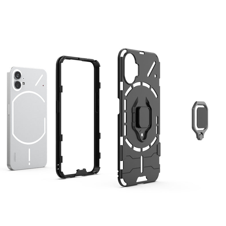 Load image into Gallery viewer, [Built-in Stand] Nothing Phone (1) - Shockproof Military Grade Armor TPU Dual-Layer Full Body Case With 2PC Tempered Glass Screen Protector
