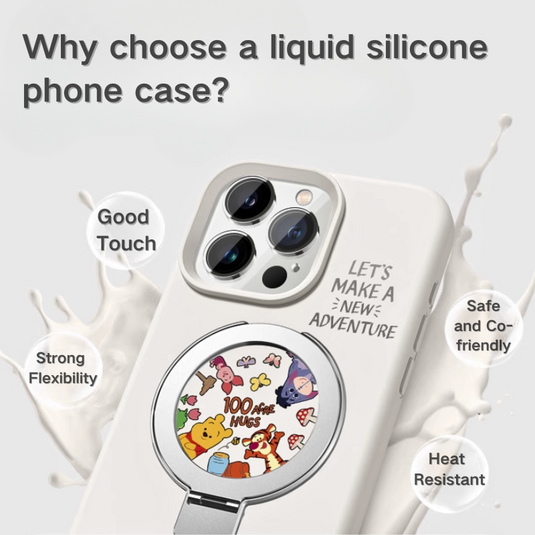 [Built-in Stand] Apple iPhone 13 Pro Max Liquid Silicone Magnetic Cartoon Essentials Series Case