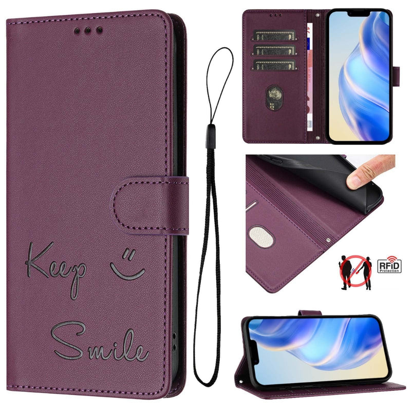 Load image into Gallery viewer, [With Card Slot] OPPO Reno 12 5G (CPH2625) - Fashion Smile PU Leather Wallet Series Stand Case With Lanyard
