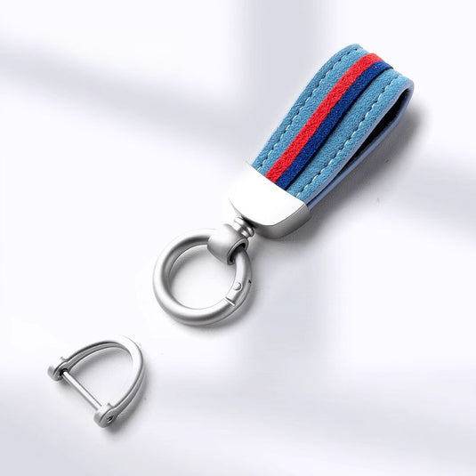 Premium Alcantara Two-Tone Matte Car Key Fob Keychain